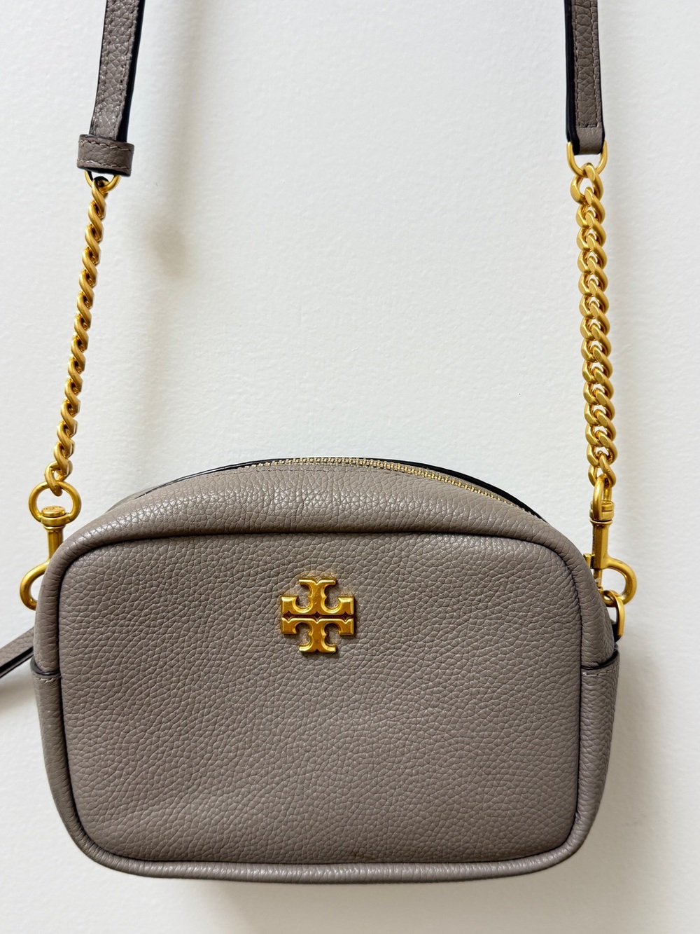 Tory Burch Tan Leather Crossbody Clutch